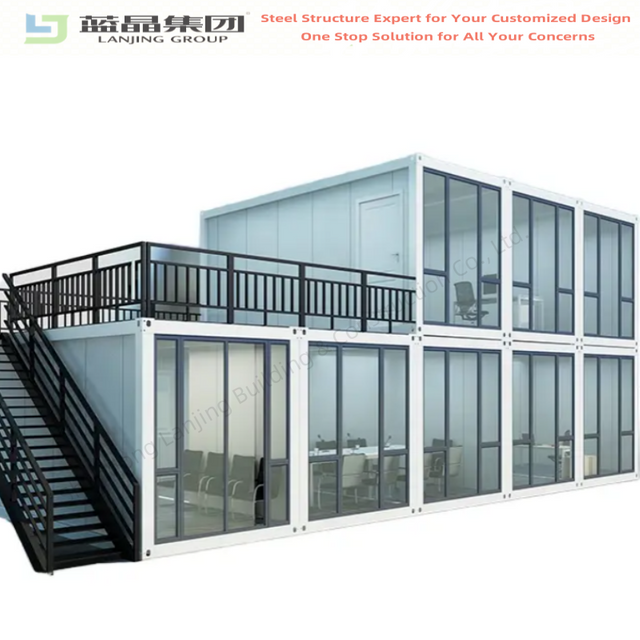Multi-story Flat Pack Container House Home Office with Stairs