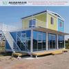 Fat Pack Container House with Glass Facade And Balcony