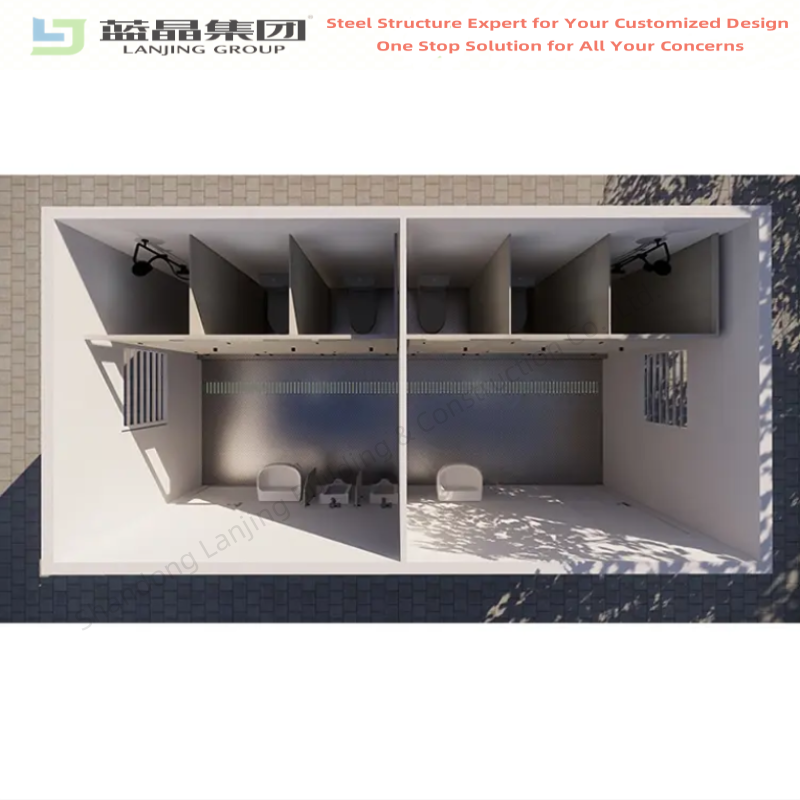 Customized Modular Prefabricated Public Toilet Bathroom Flat Pack Container House